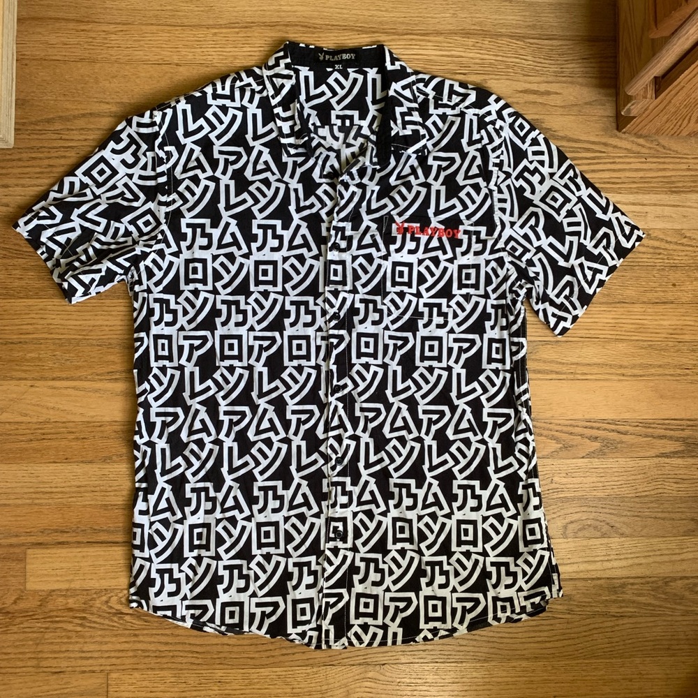 Vintage Playboy Shirt (Japanese / Anime Font pattern)